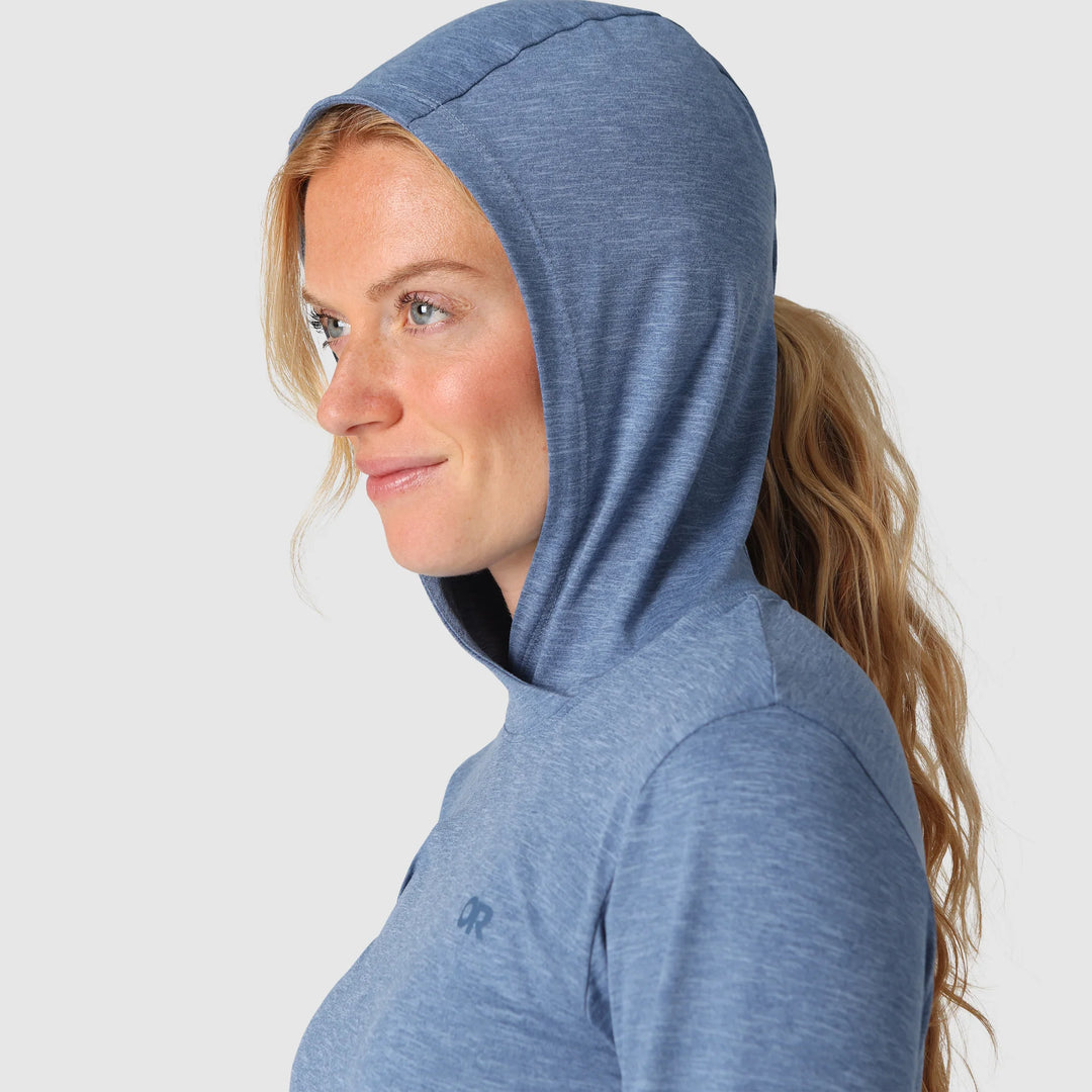 Outdoor Research Womens ActiveIce Spectrum Sun Hoodie Ascent Blue Heather