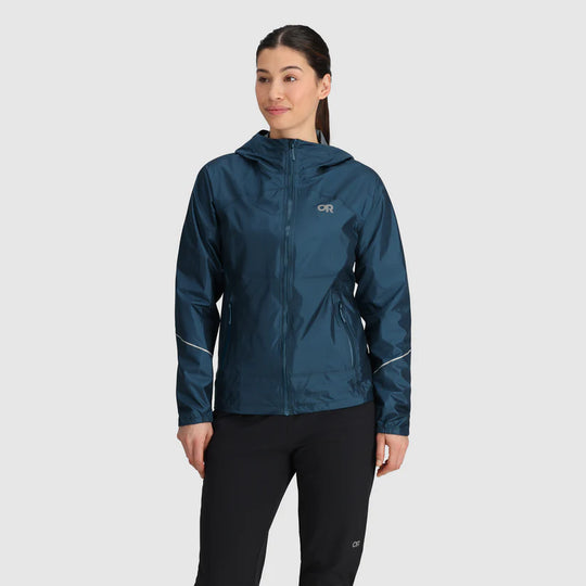 Outdoor Research Womens Helium Rain Jacket Harbor