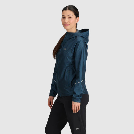 Outdoor Research Womens Helium Rain Jacket Harbor