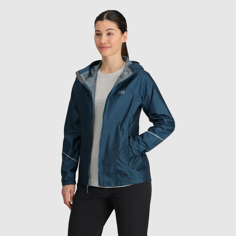 Outdoor Research Womens Helium Rain Jacket Harbor