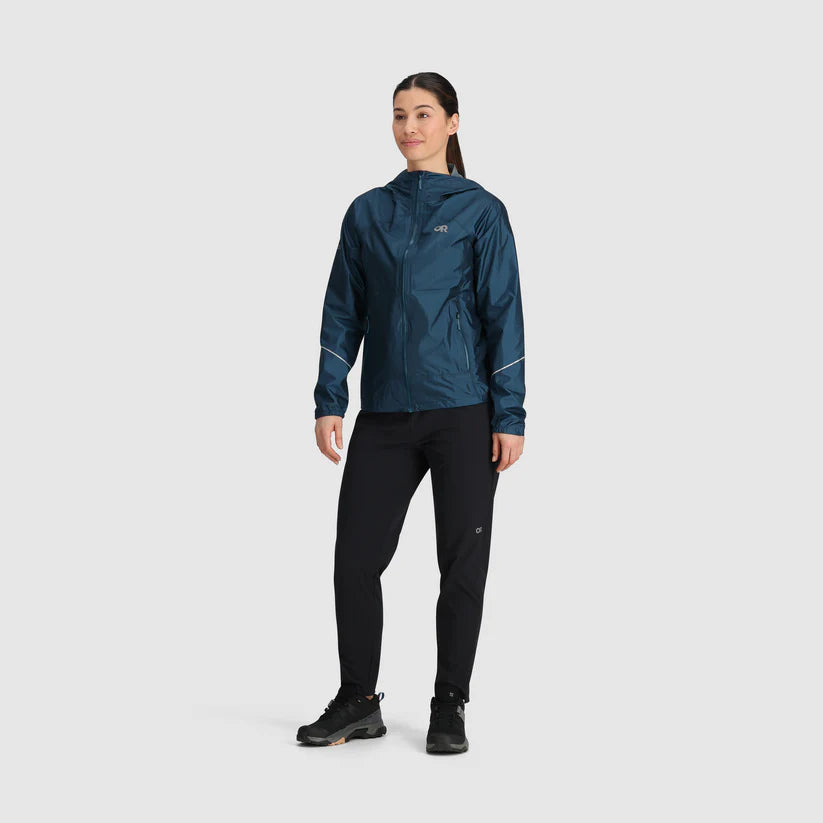 Outdoor Research Womens Helium Rain Jacket Harbor