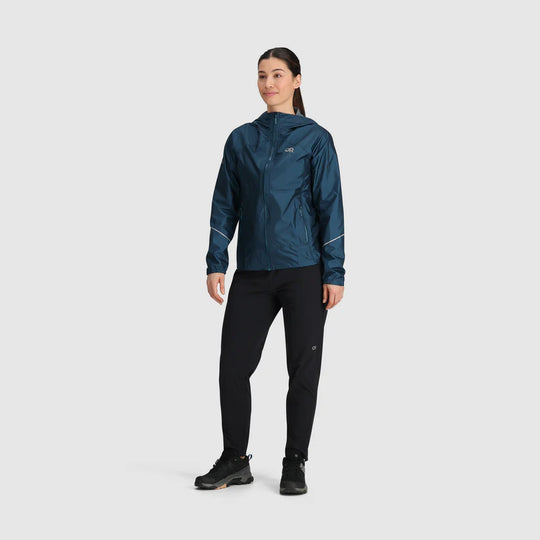 Outdoor Research Womens Helium Rain Jacket Harbor