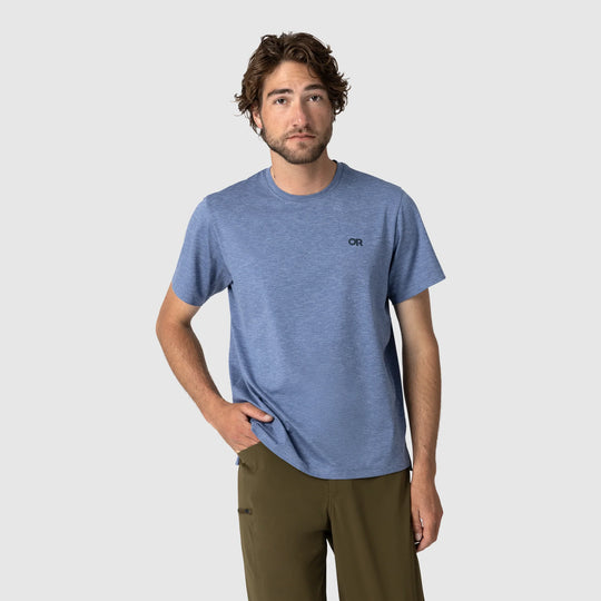Outdoor Research Mens ActiveIce Spectrum Sun T-Shirt Ascent Blue Heather