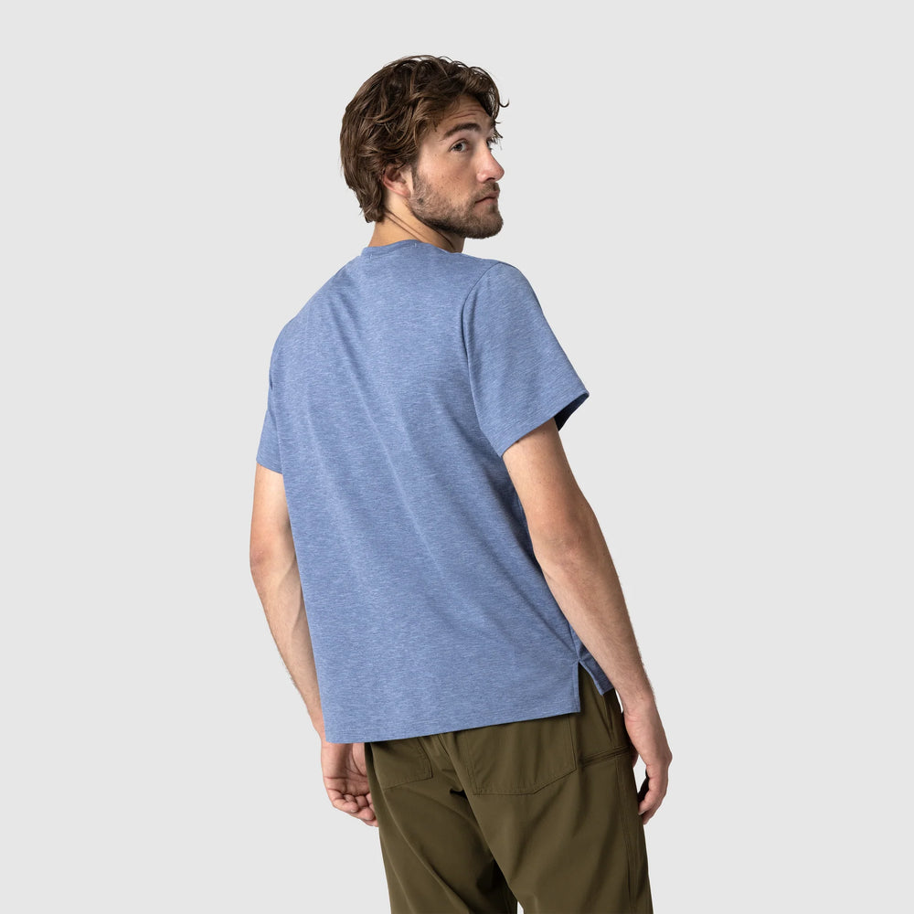 Outdoor Research Mens ActiveIce Spectrum Sun T-Shirt Ascent Blue Heather