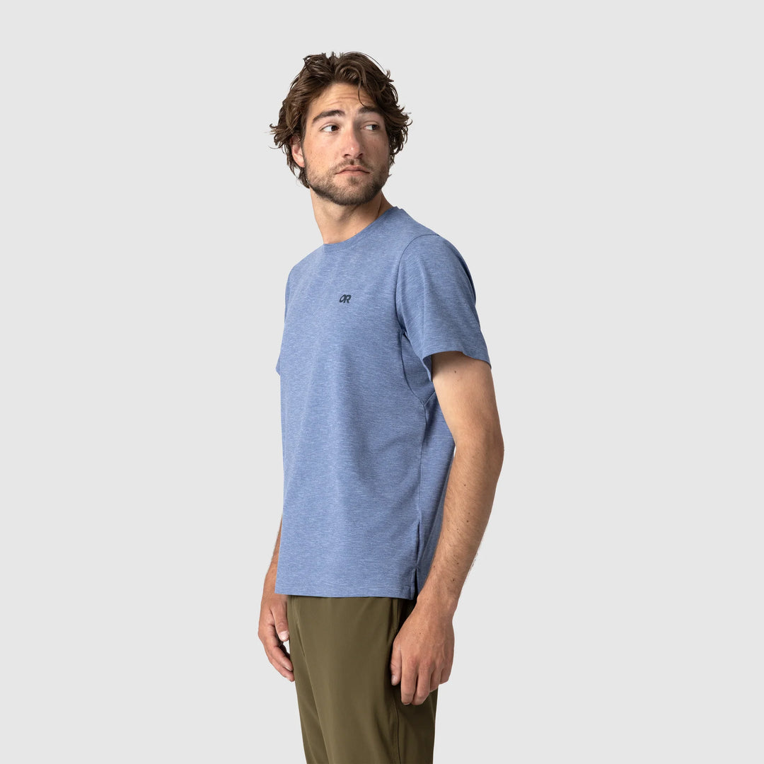 Outdoor Research Mens ActiveIce Spectrum Sun T-Shirt Ascent Blue Heather