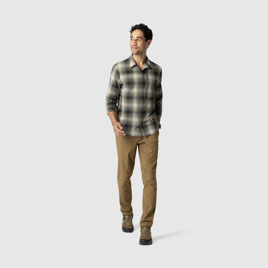 Outdoor Research Mens Astroman Long Sleeve Sun Shirt Ranger Green Plaid