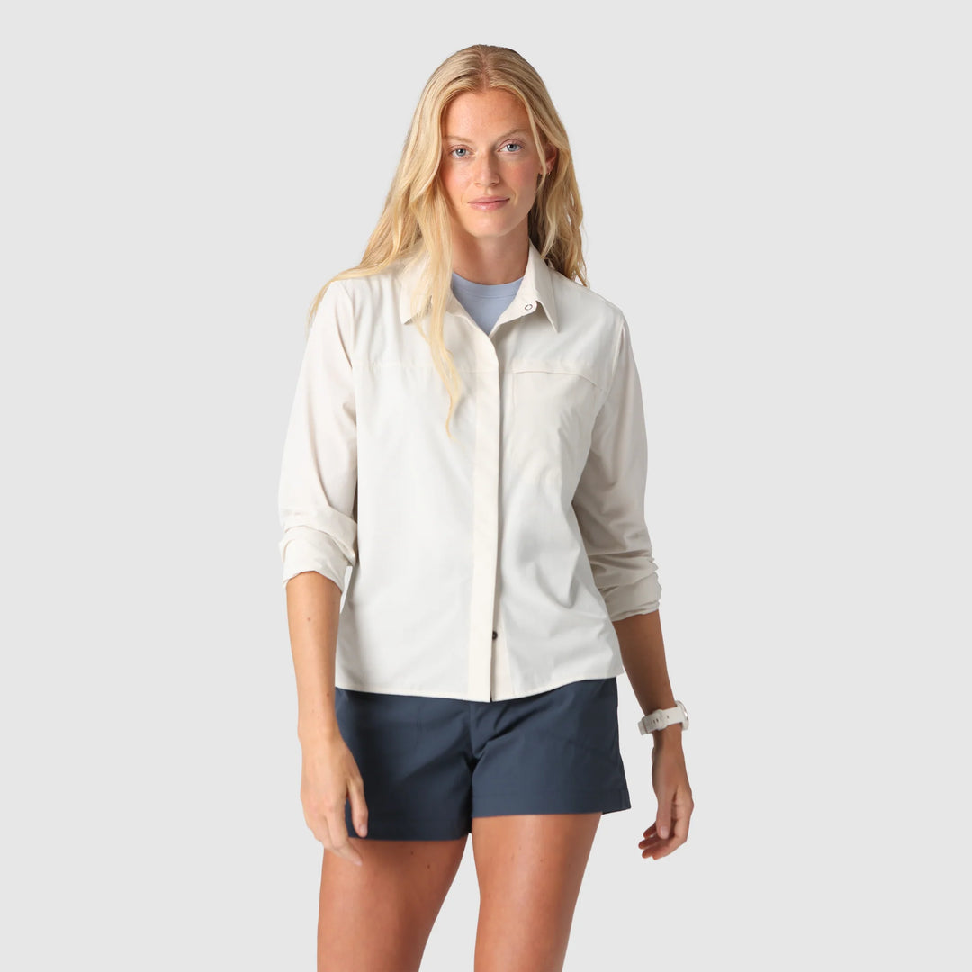 Outdoor Research Womens Astroman Long Sleeve Sun Shirt Oyster