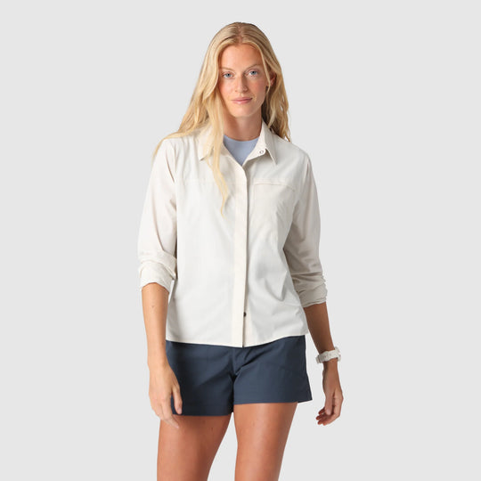 Outdoor Research Womens Astroman Long Sleeve Sun Shirt Oyster