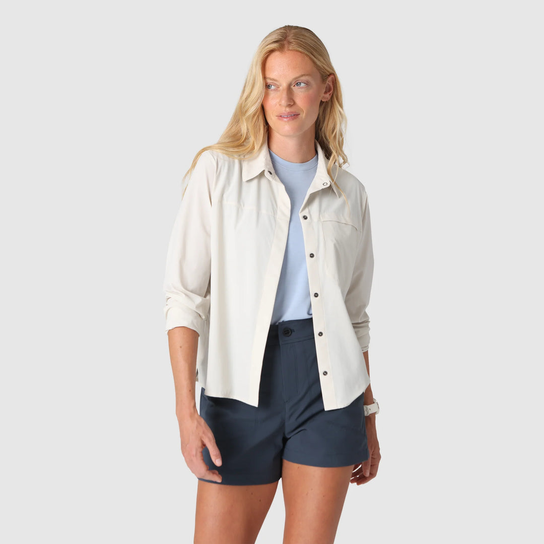 Outdoor Research Womens Astroman Long Sleeve Sun Shirt Oyster