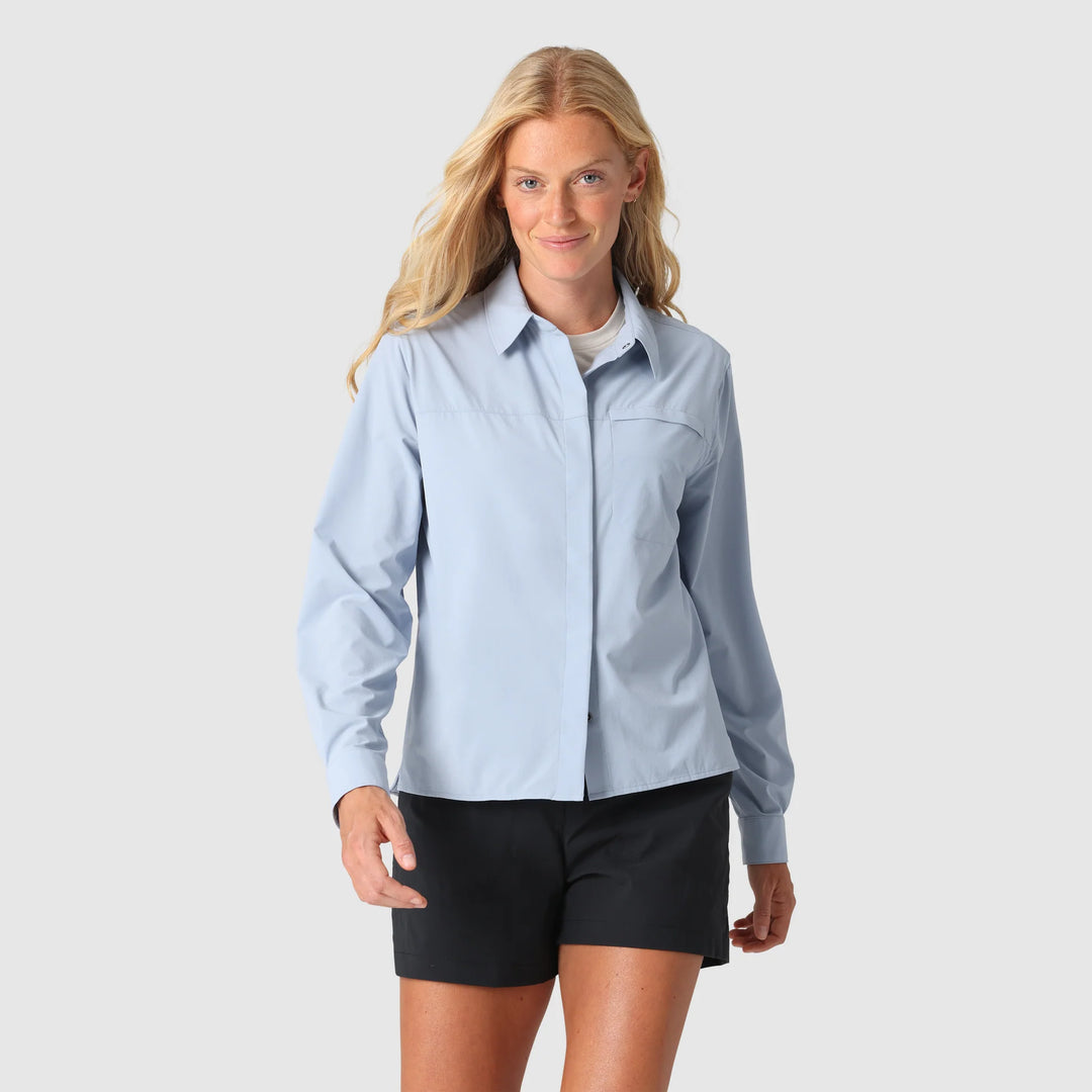Outdoor Research Womens Astroman Long Sleeve Sun Shirt Fjord