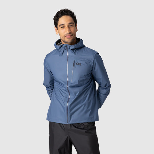 Outdoor Research Mens Helium UL Rain Jacket Skyline