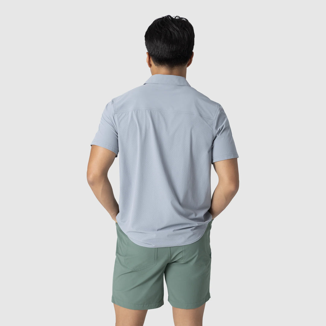 Outdoor Research Mens Astroman Air Short Sleeve Sun Shirt Slate