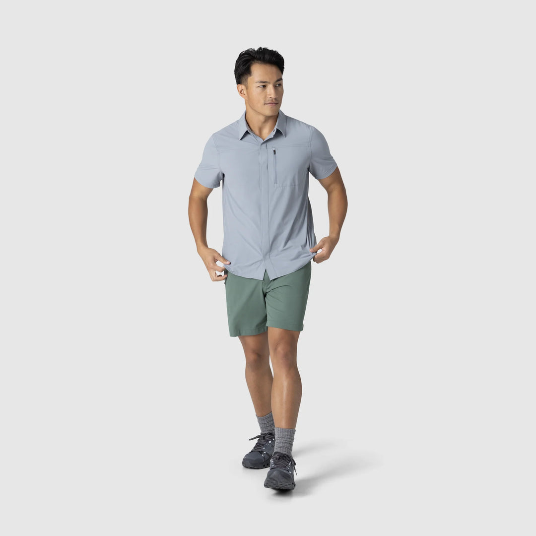 Outdoor Research Mens Astroman Air Short Sleeve Sun Shirt Slate