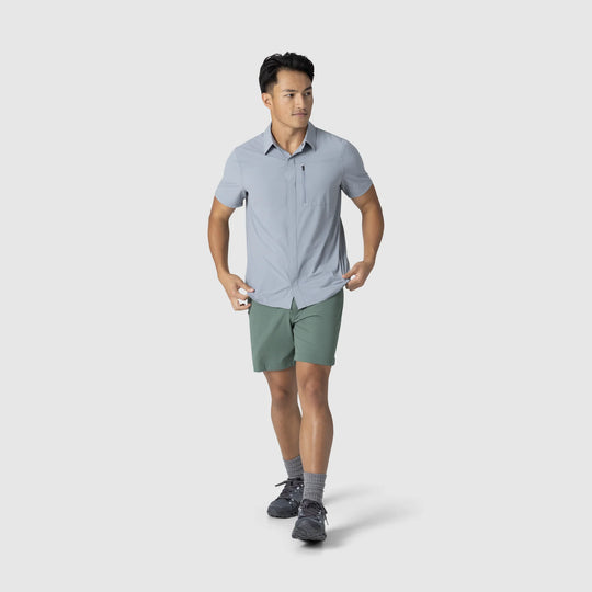 Outdoor Research Mens Astroman Air Short Sleeve Sun Shirt Slate