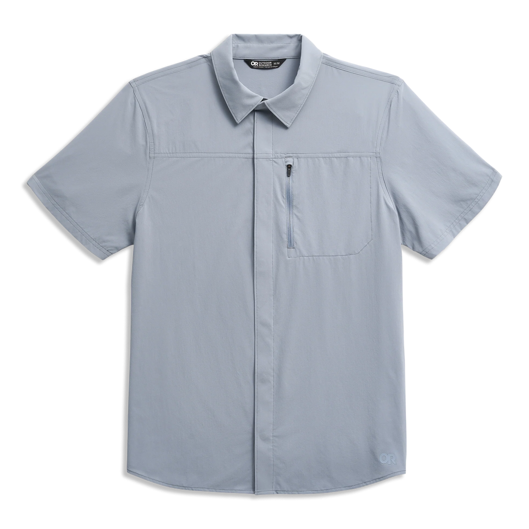 Outdoor Research Mens Astroman Air Short Sleeve Sun Shirt Slate