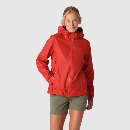 Outdoor Research Womens Helium Rain UL Jacket Madrone Red