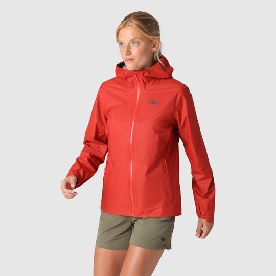 Outdoor Research Womens Helium Rain UL Jacket Madrone Red