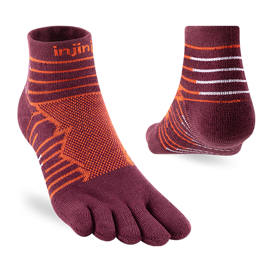 Injinji Ultra Run Mini-Crew Mahogany