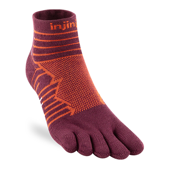 Injinji Ultra Run Mini-Crew Mahogany