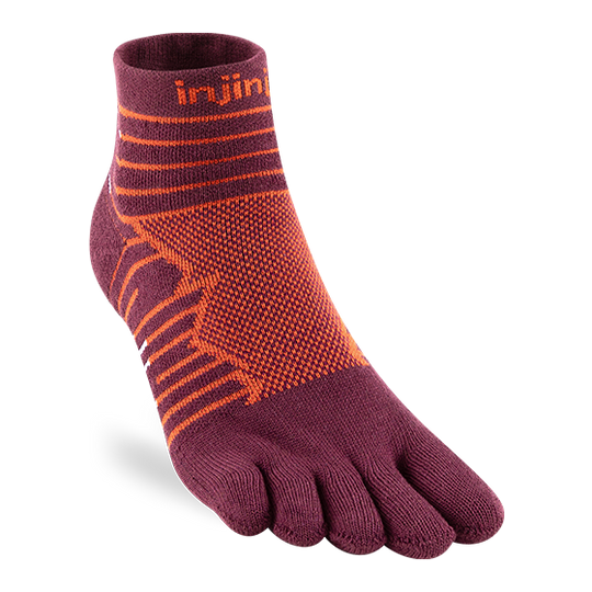 Injinji Ultra Run Mini-Crew Mahogany