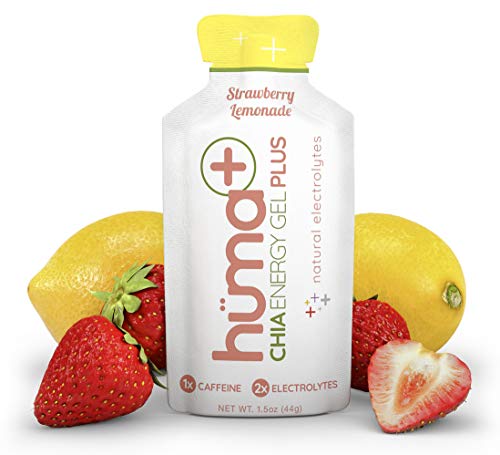 Huma Energy Gels Plus Strawberry Lemonade 25mg Caffeine Box of 24