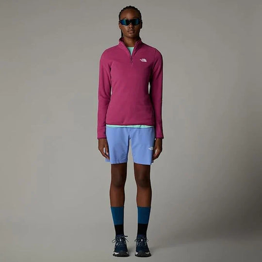 The North Face Women's 100 Glacier 1/4 Zip Fleece Cyber Berry