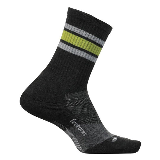 Feetures Trail Max Cushion Mini Crew Trail Blaze Charcoal