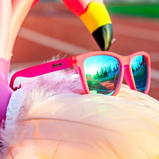 Goodr OGs Sunglasses Flamingos on a Booze Cruise