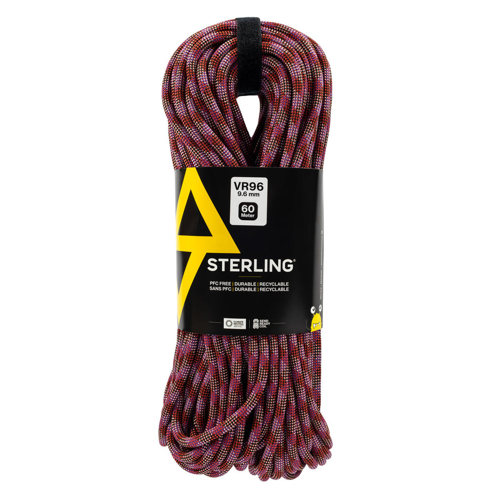 Sterling VR96 9.6mm Dynamic Climbing Rope Purple Flash