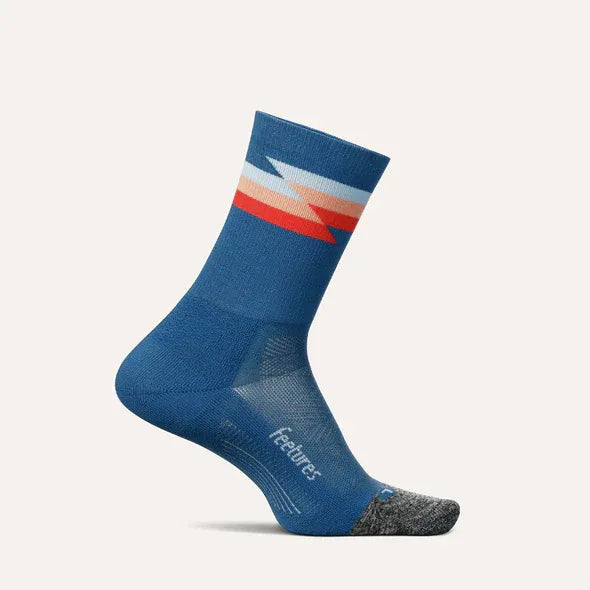 Feetures Elite Light Cushion Mini Crew Synthwave Blue