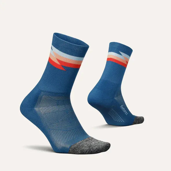 Feetures Elite Light Cushion Mini Crew Synthwave Blue