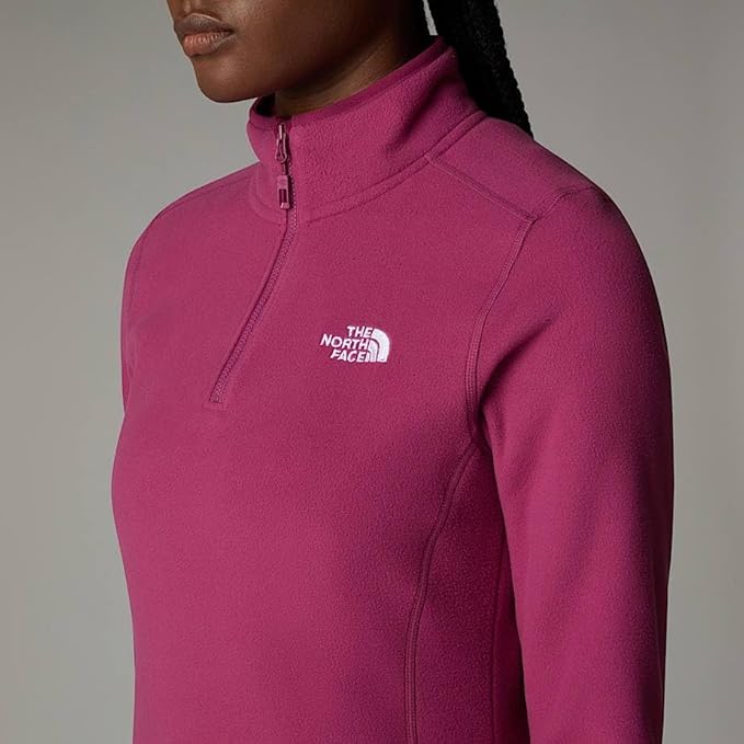 The North Face Women's 100 Glacier 1/4 Zip Fleece Cyber Berry