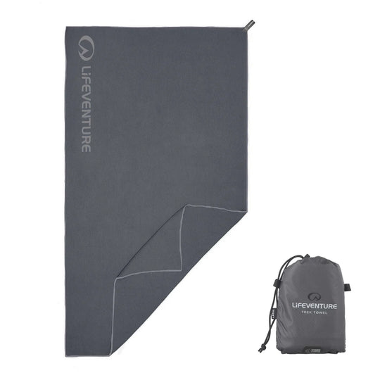 Life Venture HydroFibre Trek Towel, Grey