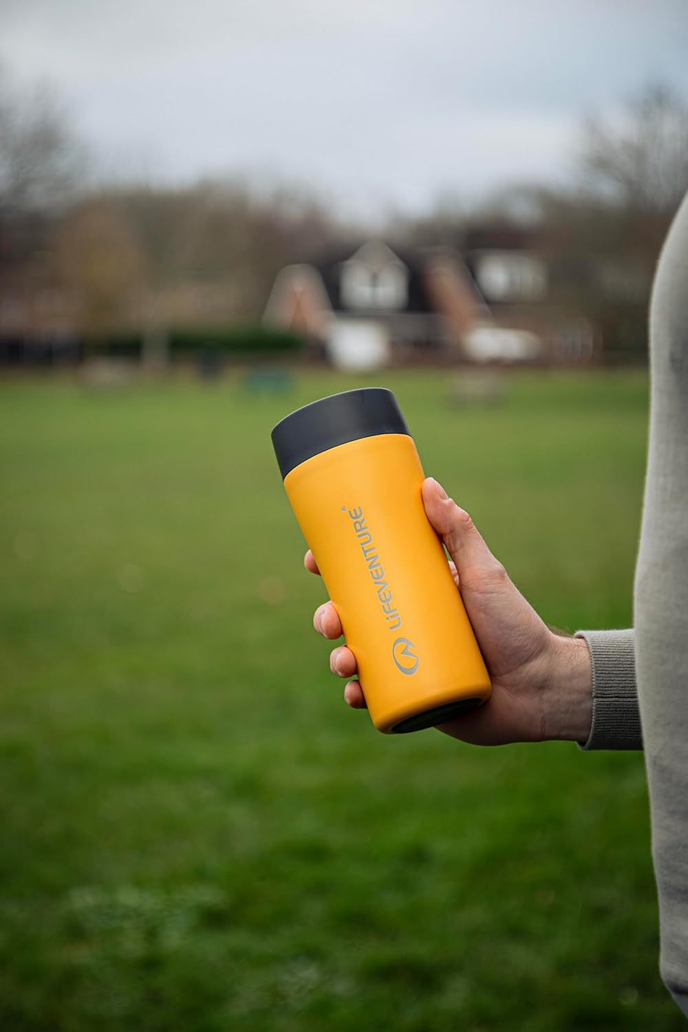 Life Venture One Touch Thermal Mug, Gold, 350ml