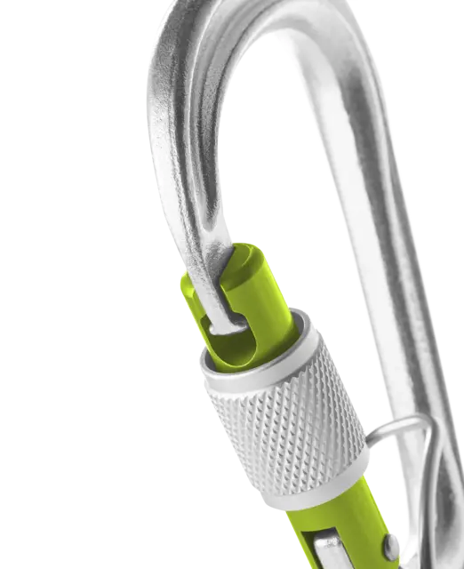 Edelrid HMS Bruce Steel Screw FG II Climbing Carabiner Silver