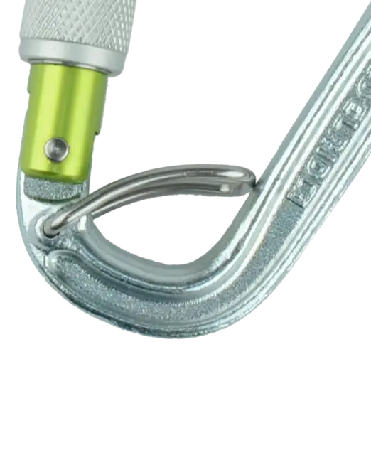 Edelrid HMS Bruce Steel Screw FG II Climbing Carabiner Silver