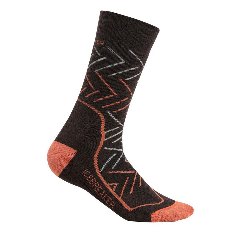 Icebreaker Womens Hike + Medium Crew Sunrise BITTERSWEET/TANG/ETHER Socks