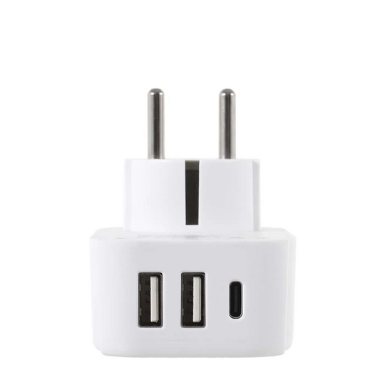 Life Venture European Travel Adaptor with USB + USB C