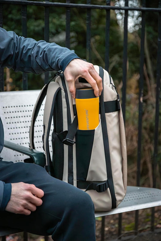 Life Venture One Touch Thermal Mug, Gold, 350ml