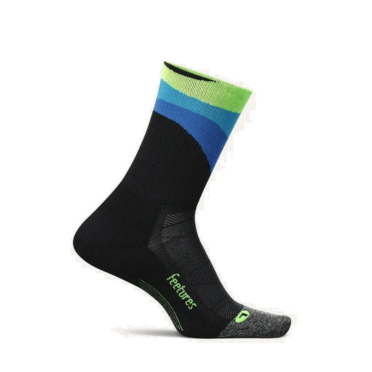 Feetures Elite Light Cushion Mini Crew Rhythmic Black