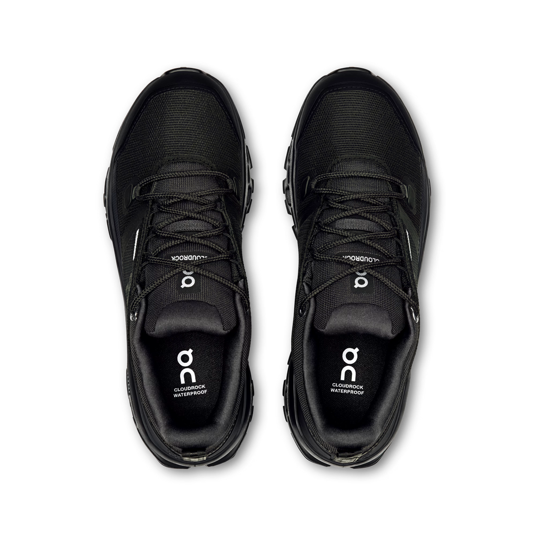 On Cloudrock Low WP Womens Hiking Shoe Black