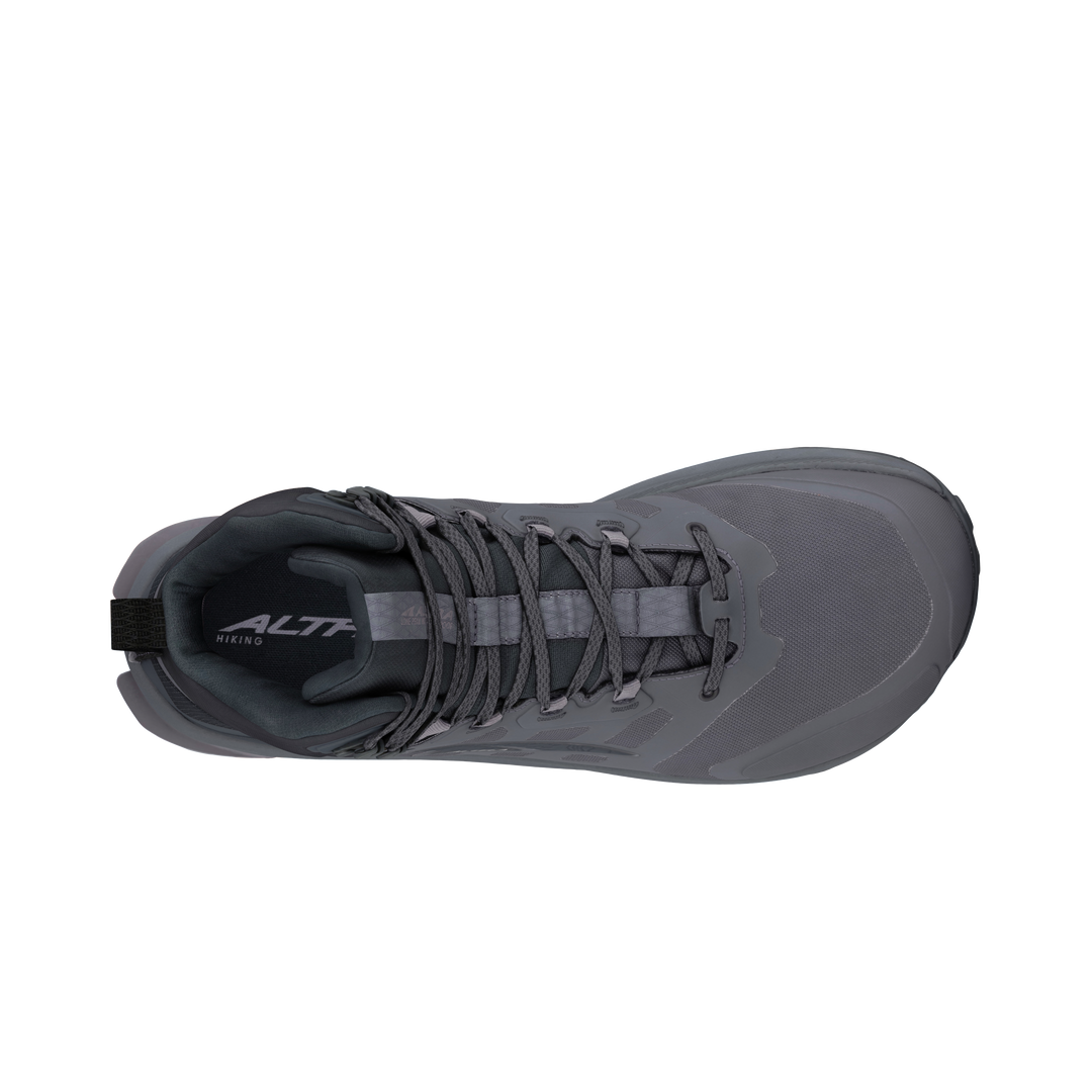 Altra Lone Peak 9 Mens Waterproof Mid Hiking Boot Black/Gray