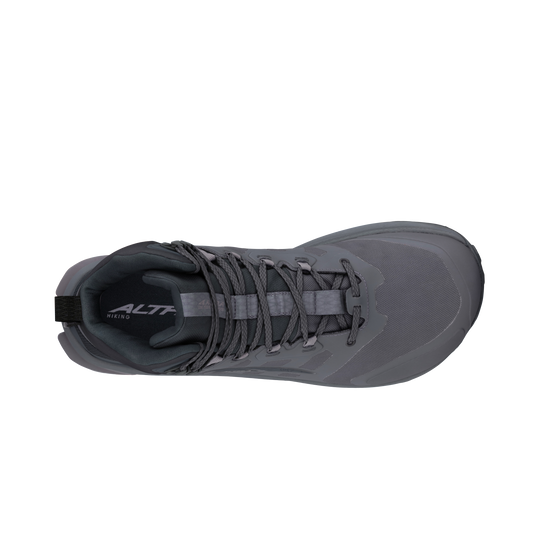 Altra Lone Peak 9 Mens Waterproof Mid Hiking Boot Black/Gray