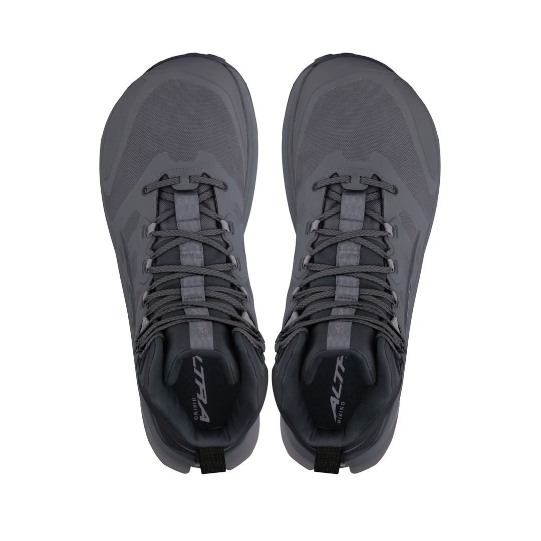 Altra Lone Peak 9 Mens Waterproof Mid Hiking Boot Black/Gray