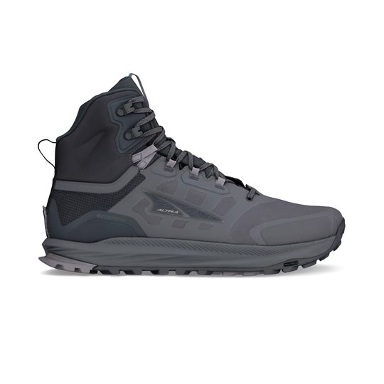 Altra Lone Peak 9 Mens Waterproof Mid Hiking Boot Black/Gray