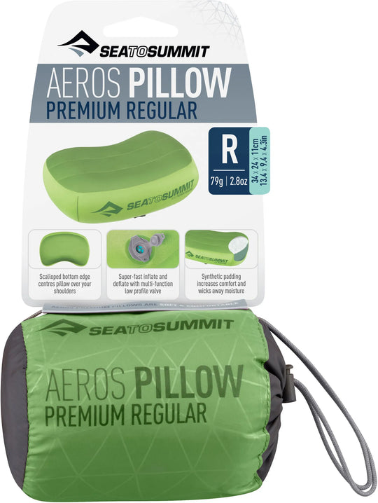 Sea to Summit Aeros Premium Pillow - Regular Light Green RCS