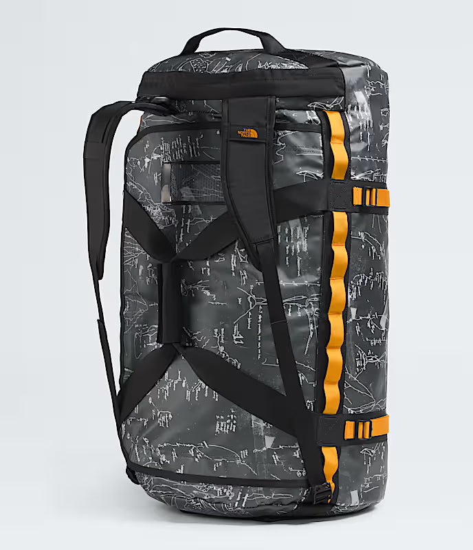 The North Face Base Camp Duffel—L Anthracite Grey Conrad Topos Print-Summit Gold