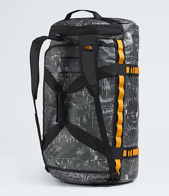 The North Face Base Camp Duffel—L Anthracite Grey Conrad Topos Print-Summit Gold
