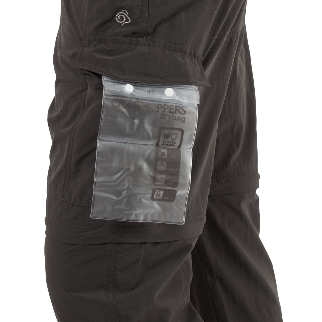 Craghoppers NosiLife Convertible II Trousers Long Black Pepper