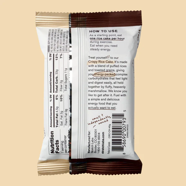 Skratch Rice Cake Skratch Crispy Rice Cake Sport Fuel, Chocolate & Mallow, 45g Bar ...